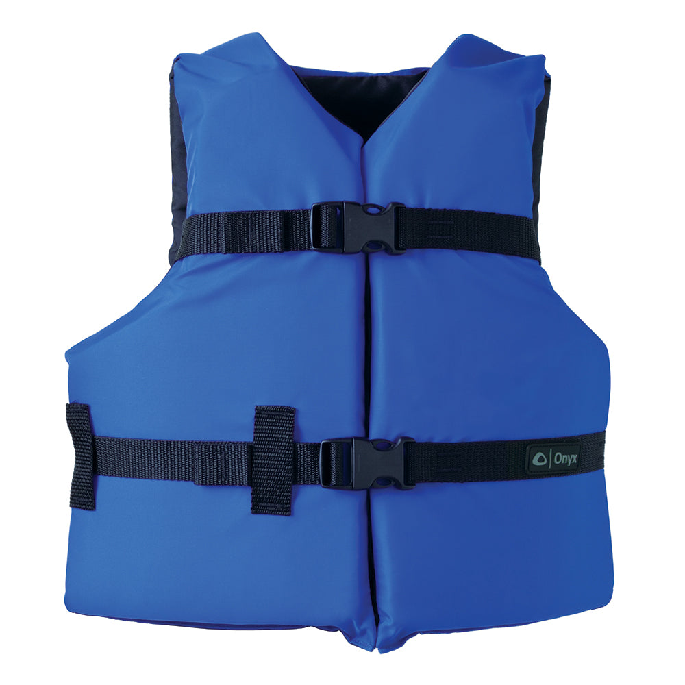 Onyx Outdoor Nylon General Purpose Youth Life Jacket 50-90 lbs - Blue