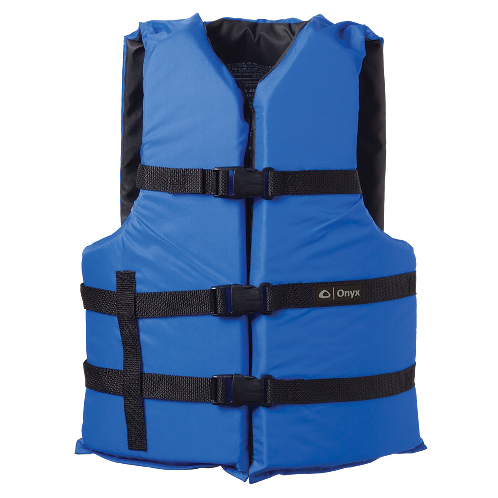 Onyx Outdoor Nylon General Purpose Life Jacket for Adults - Oversize Blue (Part Number: 103000-500-005-12)