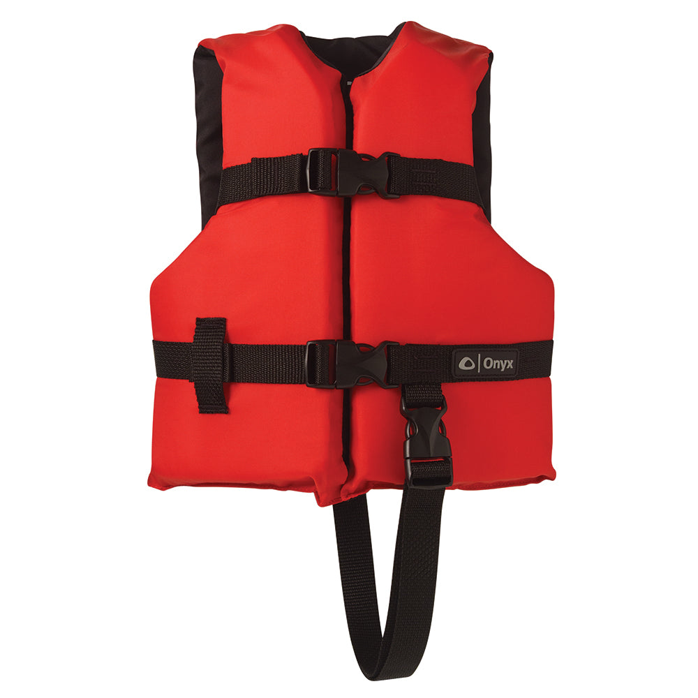 Onyx Outdoor Nylon General Purpose Child Life Jacket 30-50 lbs - Red