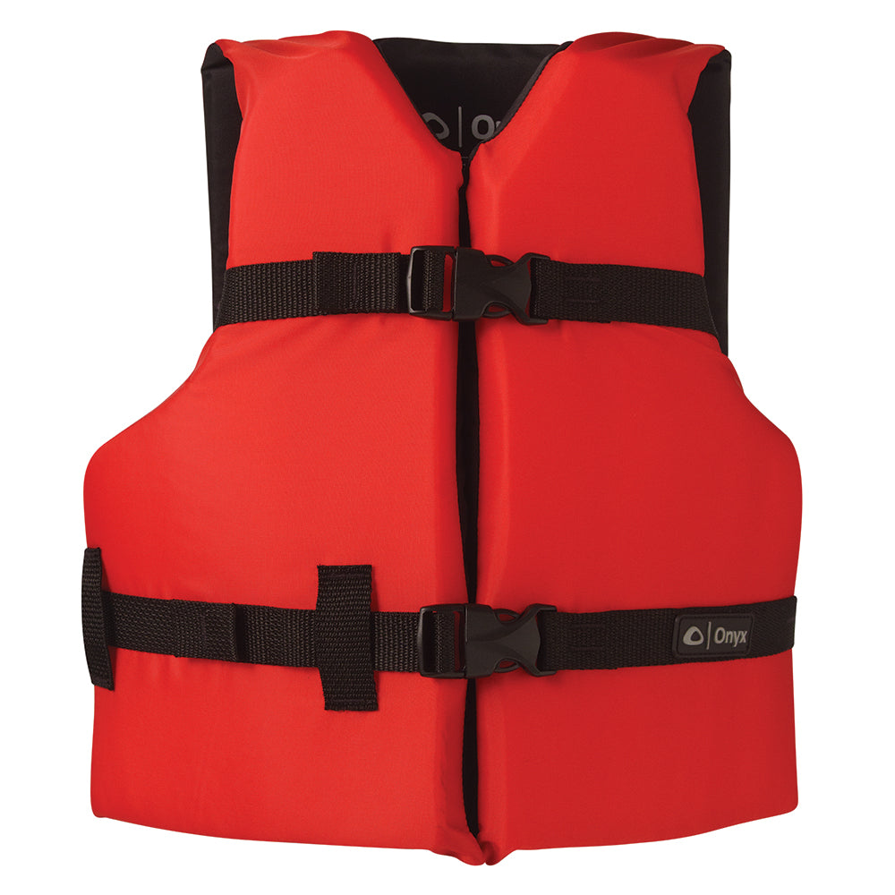 Onyx Outdoor Nylon General Purpose Youth Life Jacket - Red, Part Number 103000-100-002-12