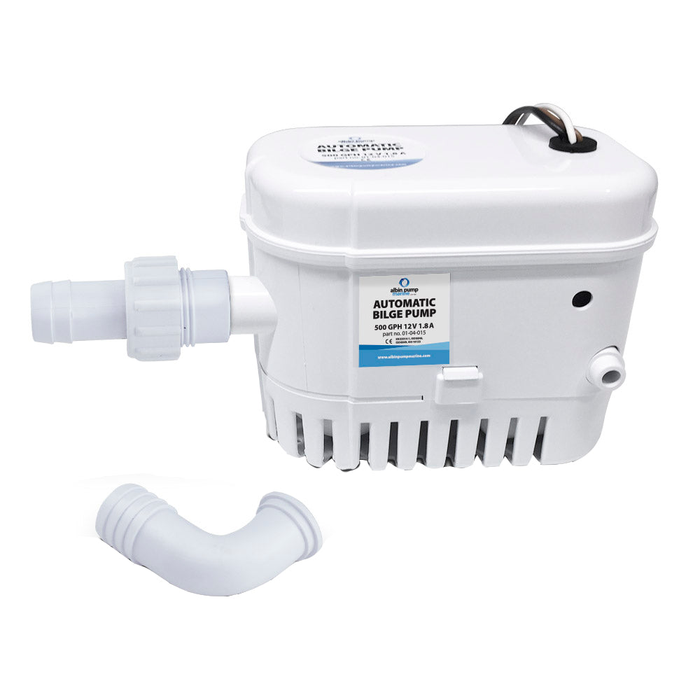 Albin Group Automatic Bilge Pump 500 GPH - 12V for Small Boats