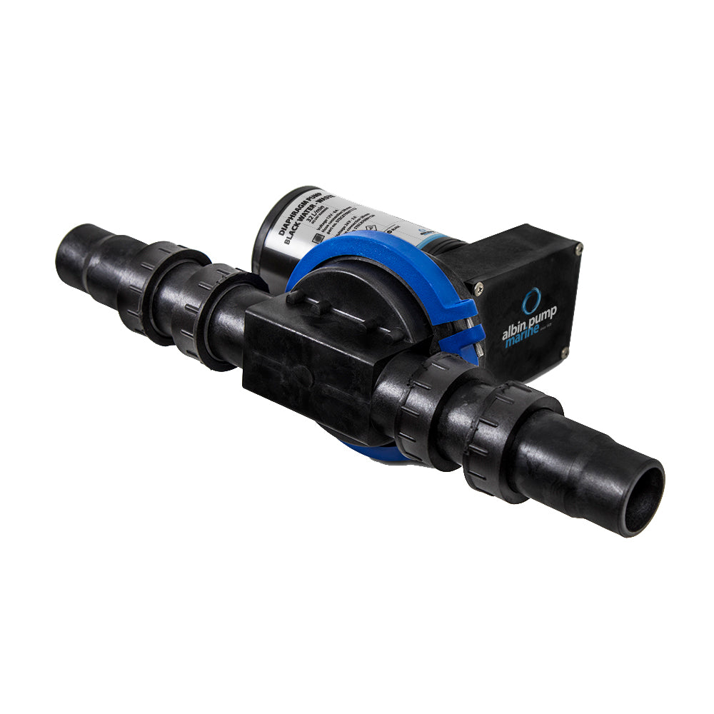Albin Group Waste Water Diaphragm Pump 32L (8.5 GPM) - 12V for Heavy Duty Wastewater Transfer
