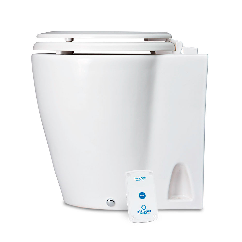 Albin Group Marine Design Electric Compact Toilet with 12V Macerator and Pump