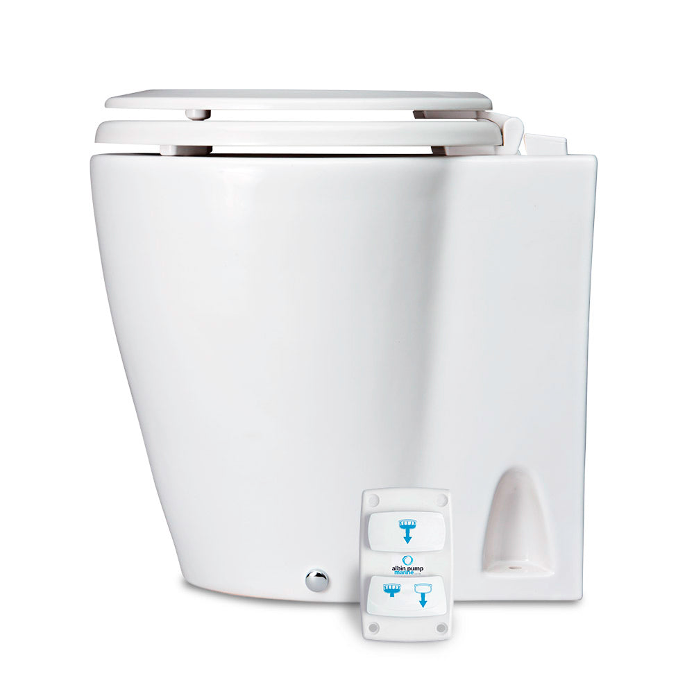 Albin Group Design Marine Toilet Silent Electric 12V - Compact and Low Water Consumption