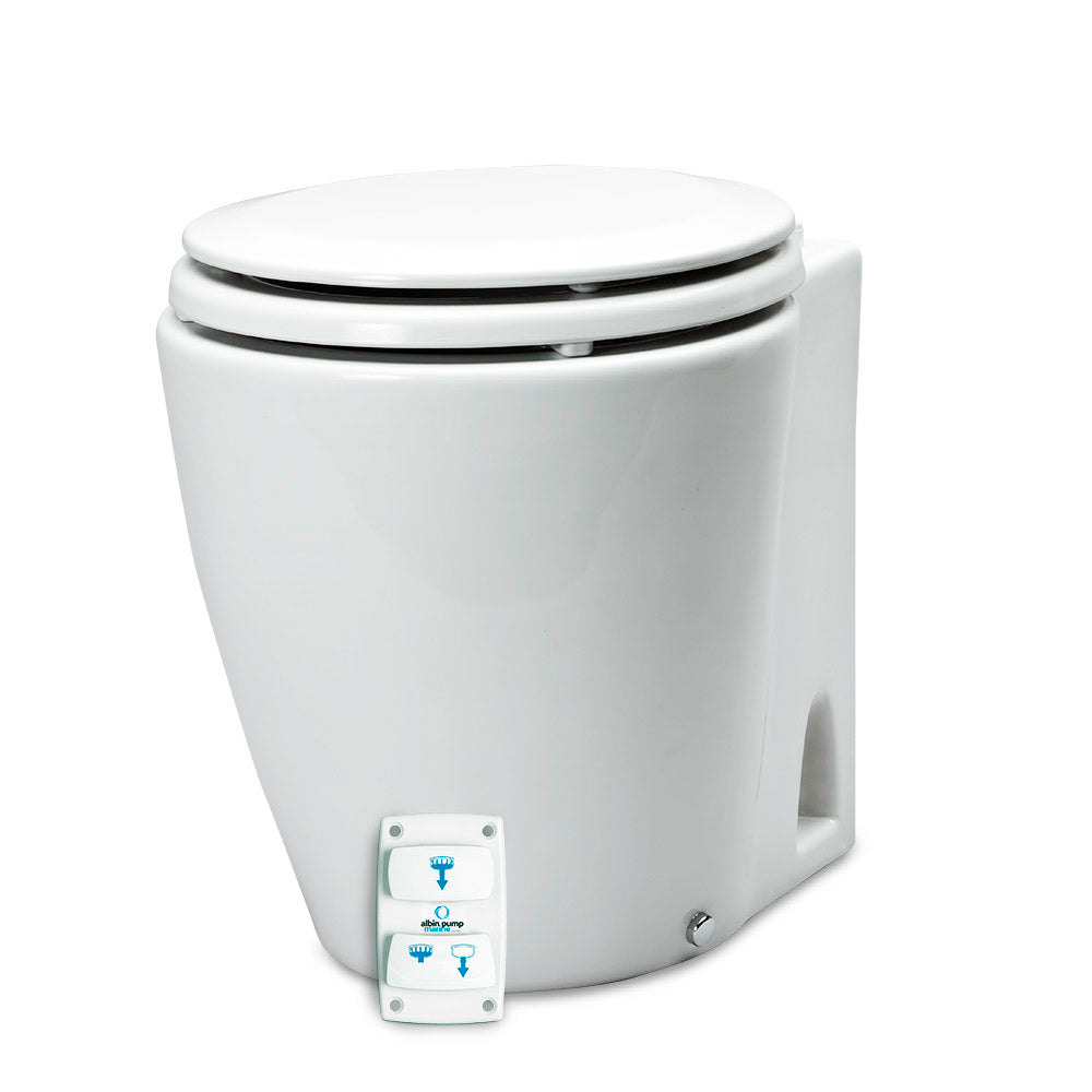Albin Group Design Marine Toilet Silent Electric 12V - Compact and Low Water Consumption