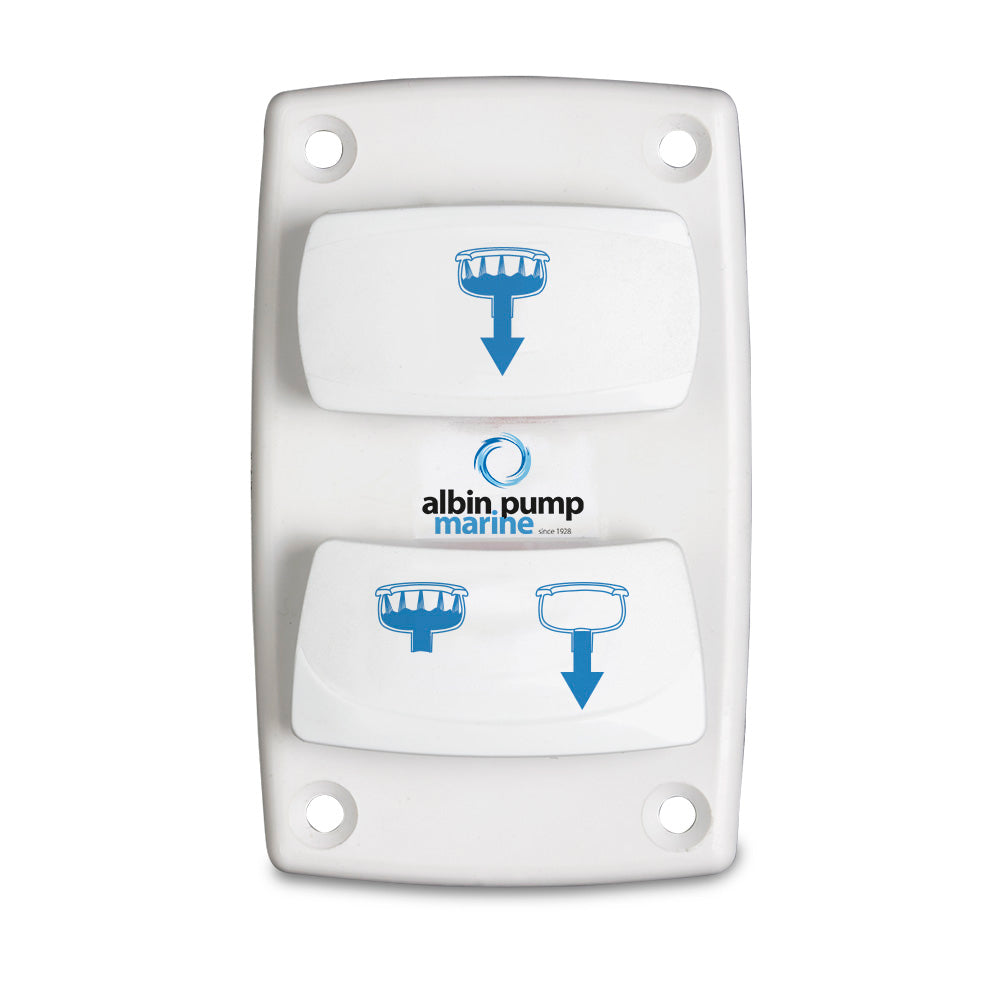 Albin Group Marine Control Silent Electric Toilet Rocker Switch - Part #07-66-025