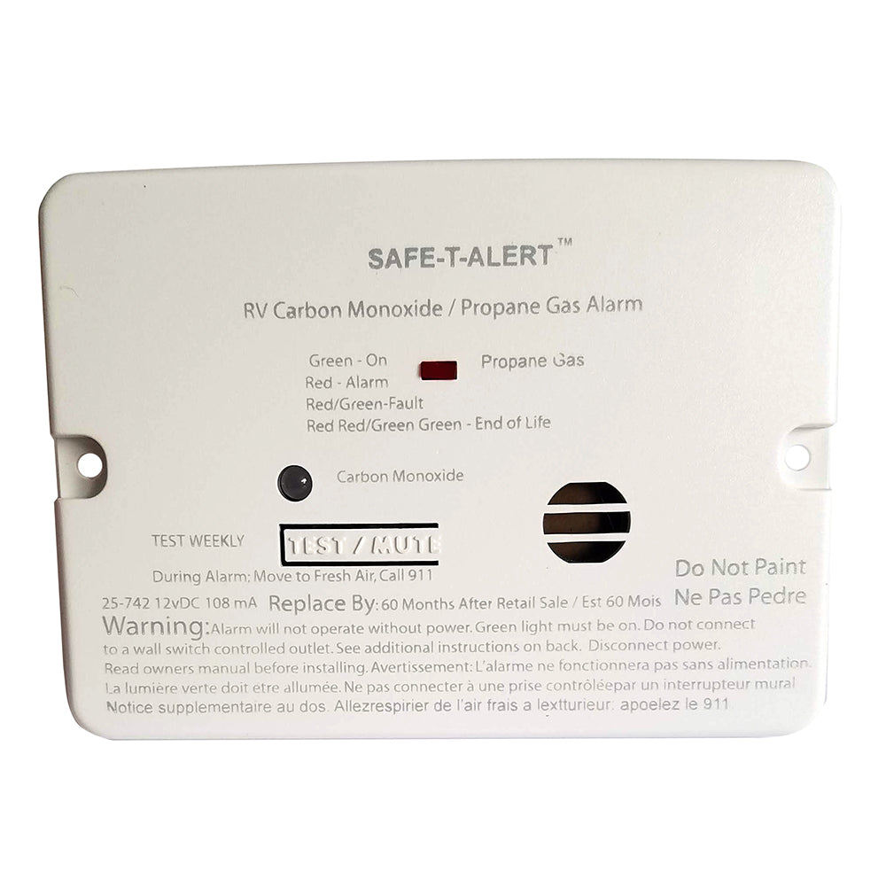 Safe-T-Alert Combo Carbon Monoxide and Propane Alarm - Flush Mount Mini White