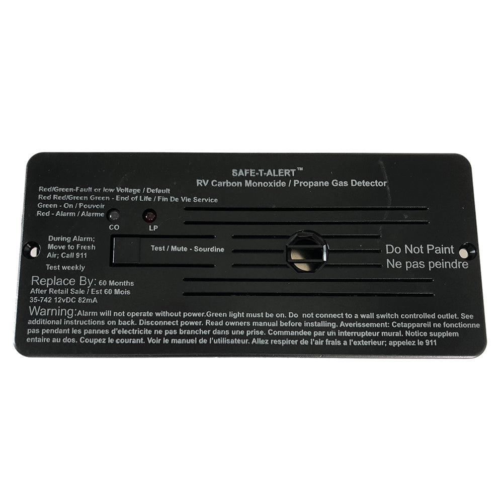 Safe-T-Alert Combo Carbon Monoxide and Propane Alarm Flush Mount - Black