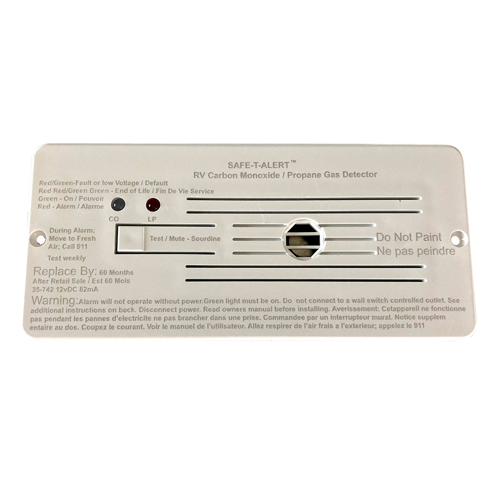 Safe-T-Alert Combo Carbon Monoxide and Propane Alarm Flush Mount - White