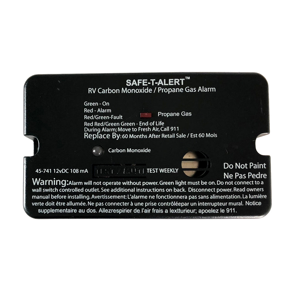 Safe-T-Alert 45-Series Combo Carbon Monoxide and Propane Alarm - Surface Mount, Black