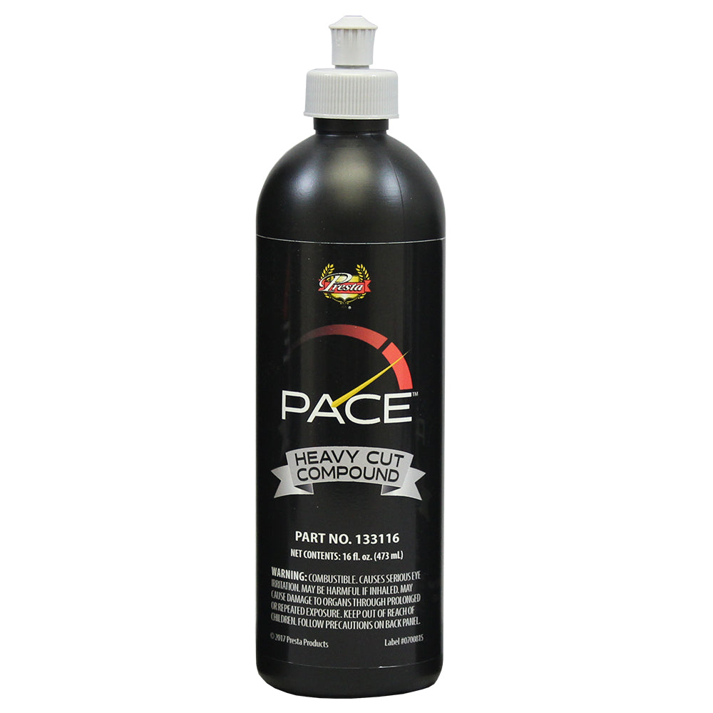 Presta PACE Heavy Cut Compound - 16oz for Deep Scratch Removal and High-Gloss Finish