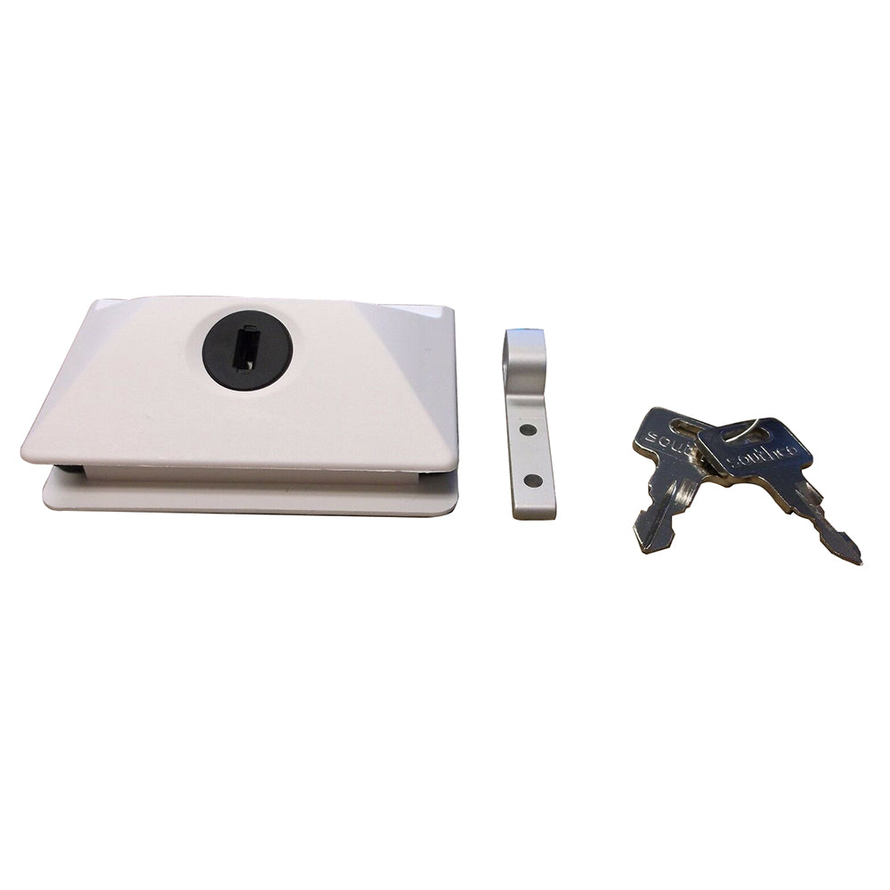 Southco MG-01-110-70 Entry Door Lock Secure – White, Key Locking for Right Swing Doors