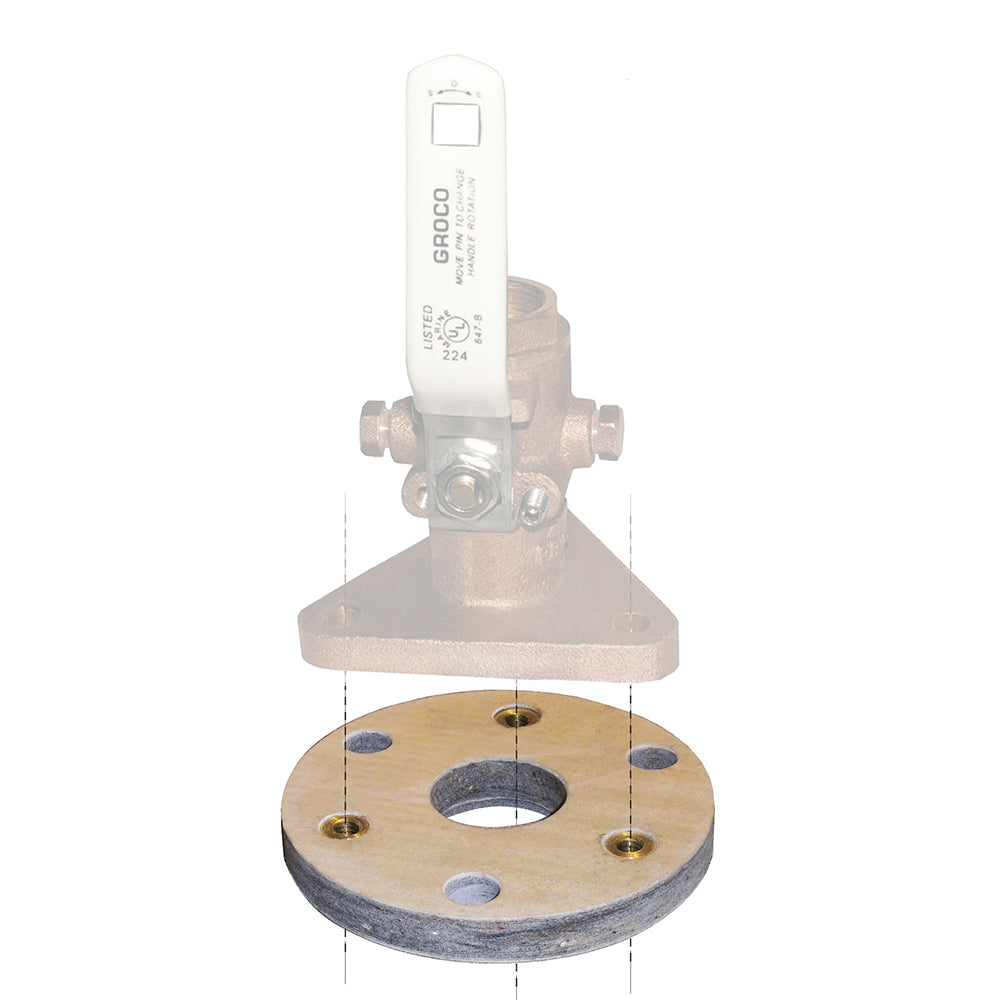 GROCO Backing Block for 2-Inch and 2-1/2-Inch Seacocks - Model BB-3