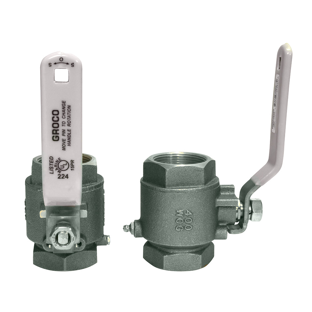 GROCO 3/4 Inch NPT Stainless Steel In-Line Ball Valve - Model IBV-750-S