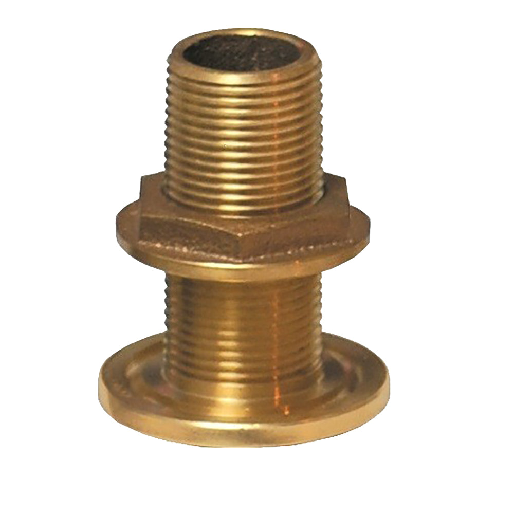 GROCO 2 Inch NPS NPT Combo Bronze Thru-Hull Fitting with Nut