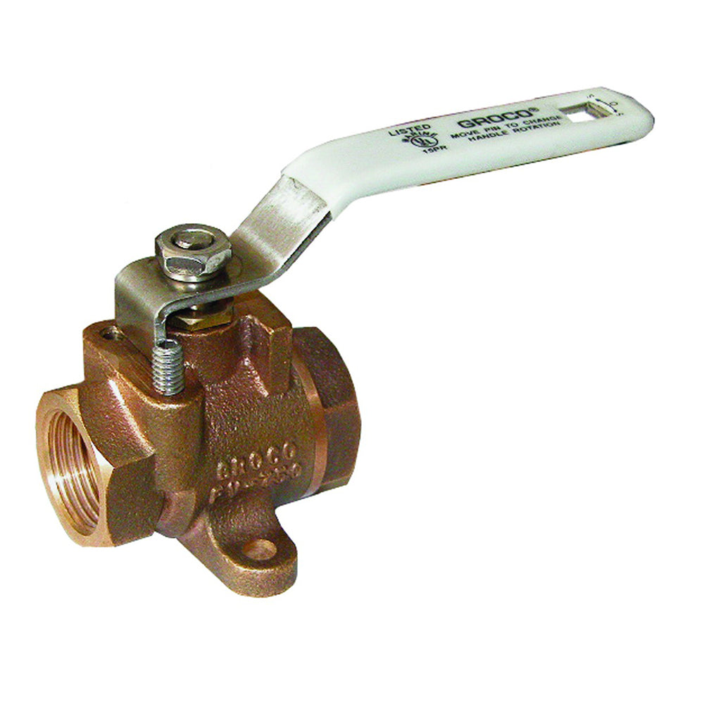 GROCO 3/4 Inch NPT Bronze Inline Fuel Valve - Part Number FV-750