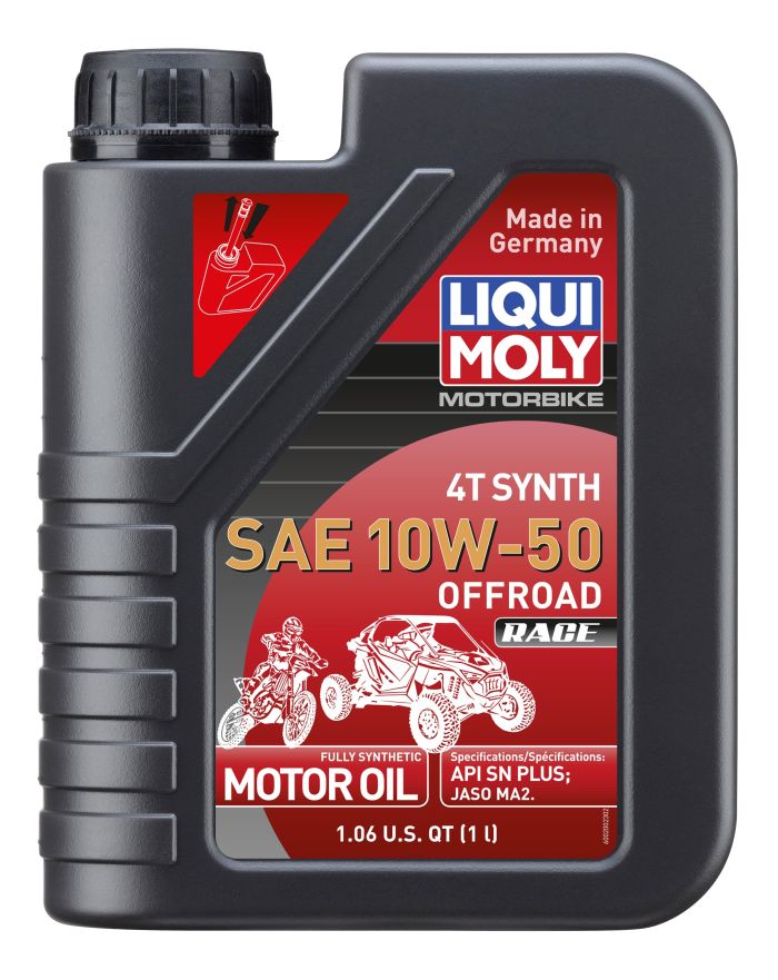 LIQUI MOLY Motorbike 4T Synth 10W-50 Offroad Race 1 Liter - High-Performance Motorcycle Oil