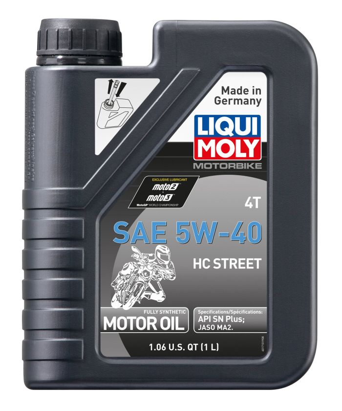 LIQUI MOLY Motorbike 4T 5W-40 HC Street 1 Liter - High-Performance Motorcycle Oil