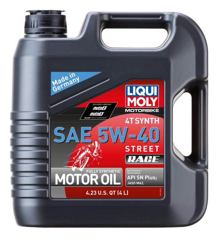 LIQUI MOLY Motorbike 4T Synthetic 5W-40 Street Race - 4 Liter Bottle