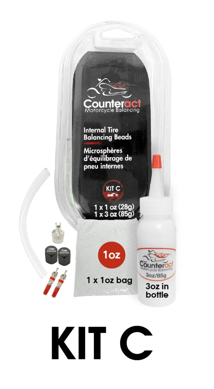 Counteract KIT C - 1 oz and 3 oz Bag Caps, Cores, Valve Tool, and Bottle for Efficient Maintenance