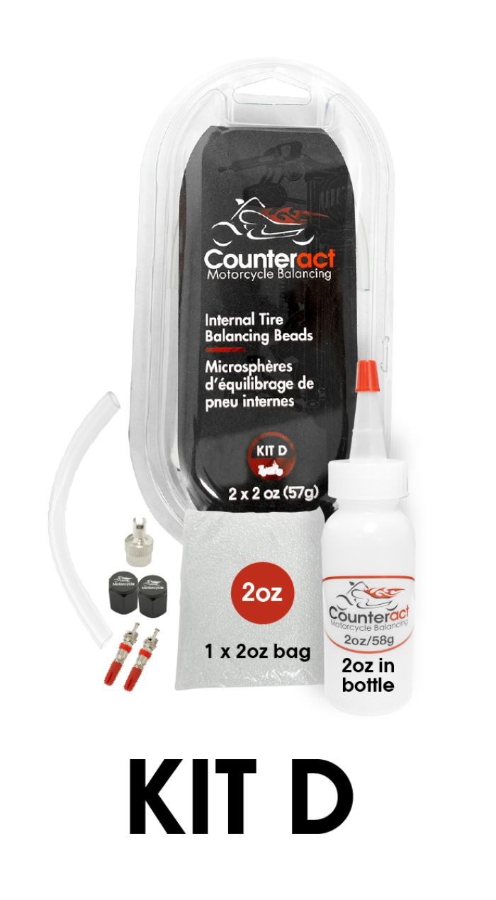 Counteract Bead Kit (2) 2 oz Bags with Caps, Cores, Valve Tool, and Bottle - Model KIT D by Counteract