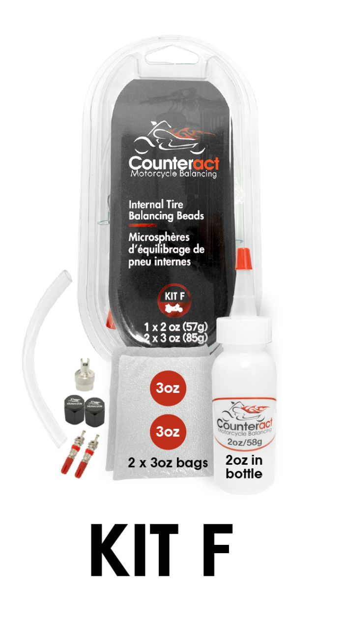 Counteract KIT F - 2 oz & 3 oz Bag Caps, Cores, Valve Tool, and Bottle