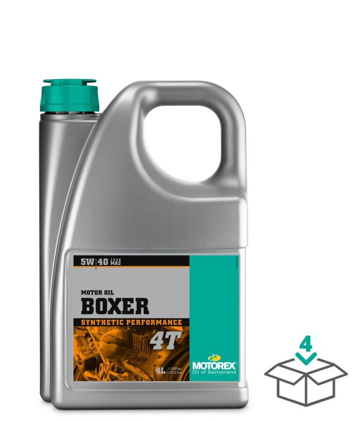 MOTOREX Boxer 4T SAE 5W40 JASO MA2 Motor Oil - 4 Liters