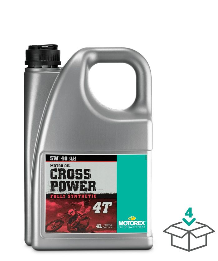 Motorex Cross Power 4T SAE 5W40 JASO MA2 Motorcycle Oil - 4 Liters