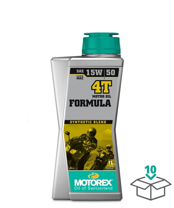 Motorex Formula 4T 15W50 Motor Oil - 1 Liter, JASO MA2 Certified