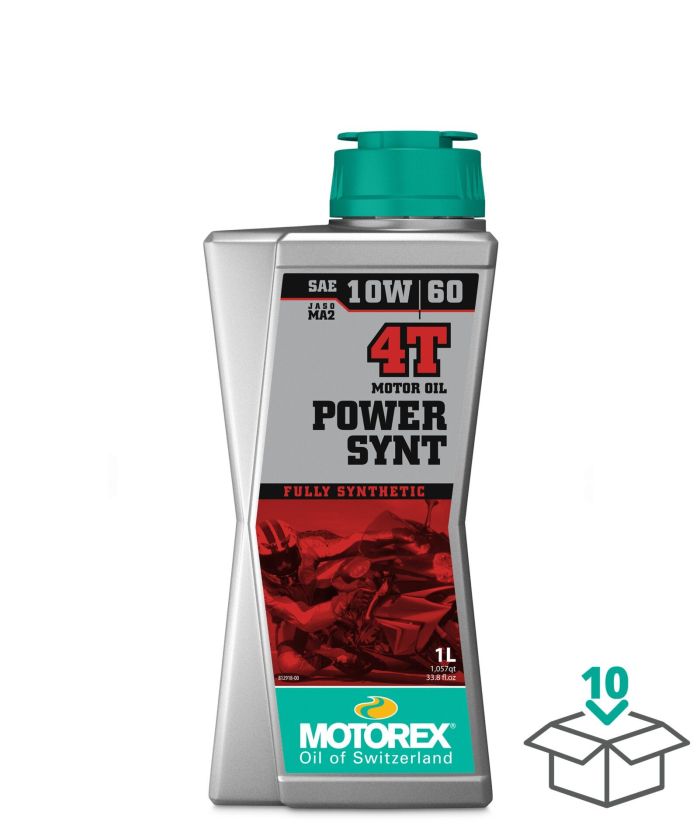Motorex Power Synt 4T 10W60 JASO MA2 Motorcycle Oil, 1 Liter