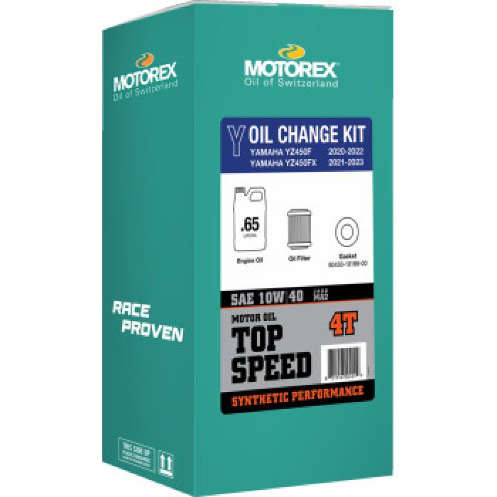 Motorex Oil Change Kit Top Speed 10W-40 for Yamaha YZ450F