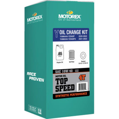 Motorex Oil Change Kit Top Speed 10W-40 for Yamaha YZ450F