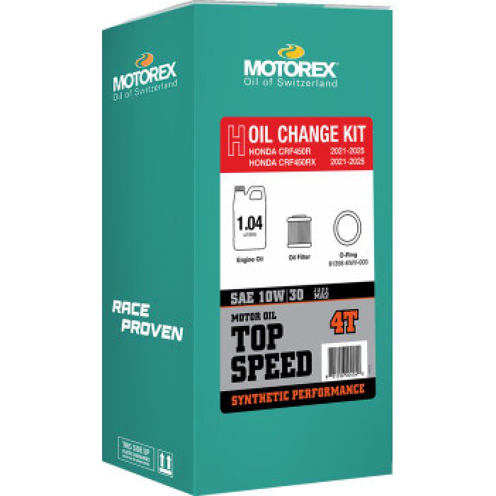 Motorex Oil Change Kit Top Speed 10W-30 for Honda CRF450R - Part Number 311250