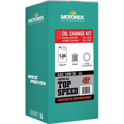 Motorex Oil Change Kit Top Speed 10W-30 for Honda CRF450R - Part Number 311250