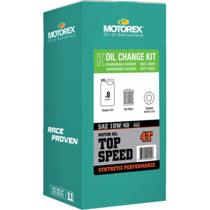 Motorex Oil Change Kit Top Speed 10W-40 for Kawasaki KX250F