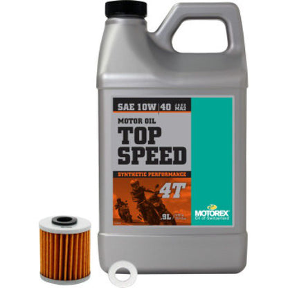MOTOREX Top Speed 10W-40 Oil Change Kit for Kawasaki KX450F - Part Number 311248