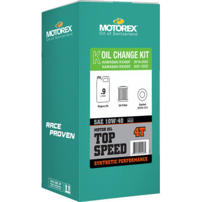 MOTOREX Top Speed 10W-40 Oil Change Kit for Kawasaki KX450F - Part Number 311248