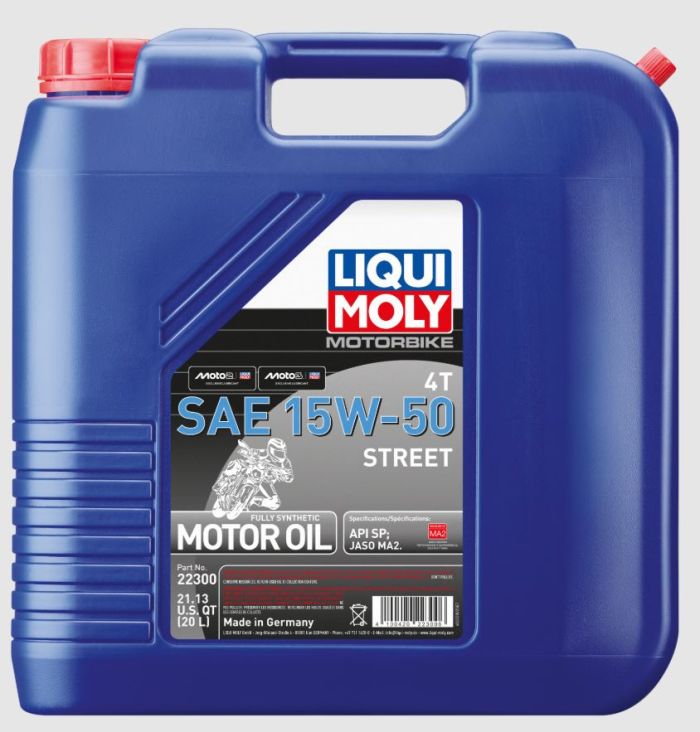 LIQUI MOLY Motorbike 4T 15W-50 Street Oil - 20L Container