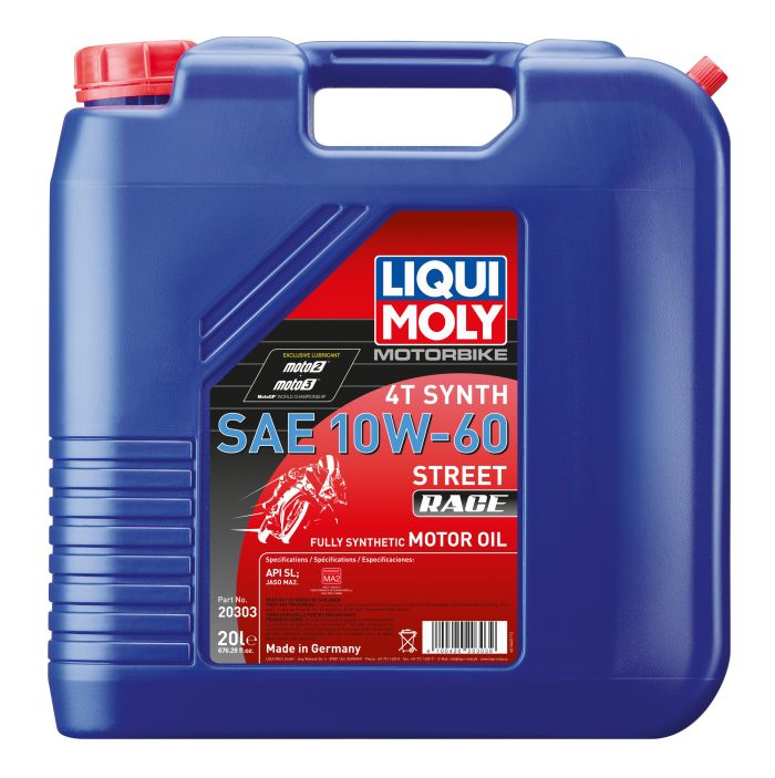LIQUI MOLY Motorbike 4T Synth 10W-60 Street Race - 20L Container