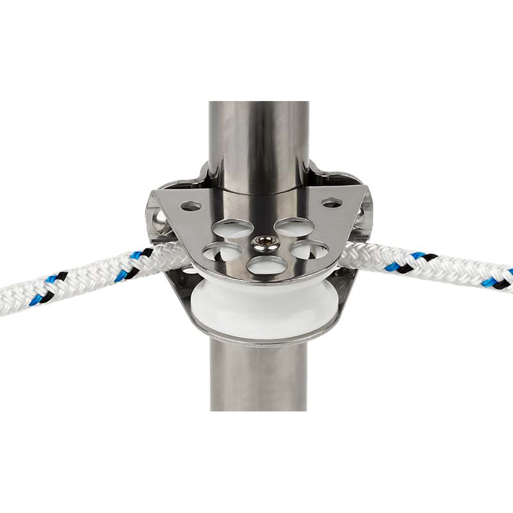 Schaefer Marine Clamp-On Furling Line Stanchion Lead Block with 1" Ball Bearing