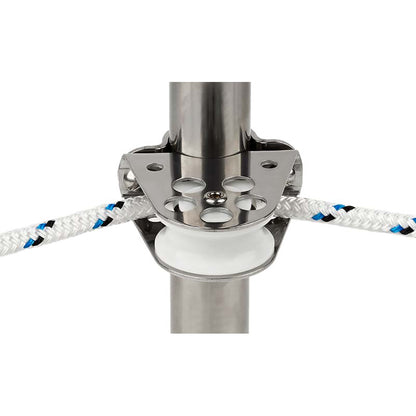 Schaefer Marine Clamp-On Furling Line Stanchion Lead Block with 1" Ball Bearing