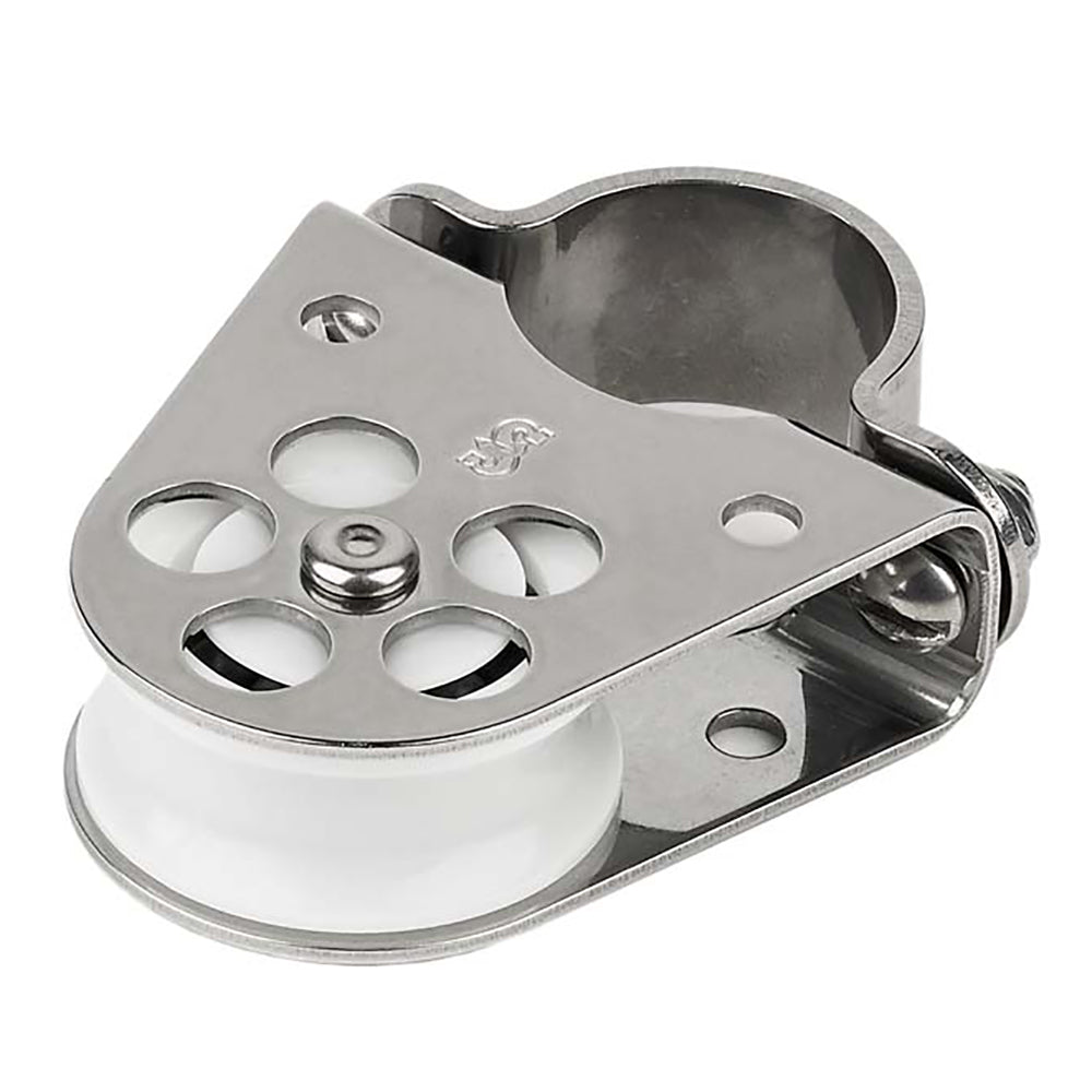 Schaefer Marine Clamp-On Furling Line Stanchion Lead Block with 1" Ball Bearing