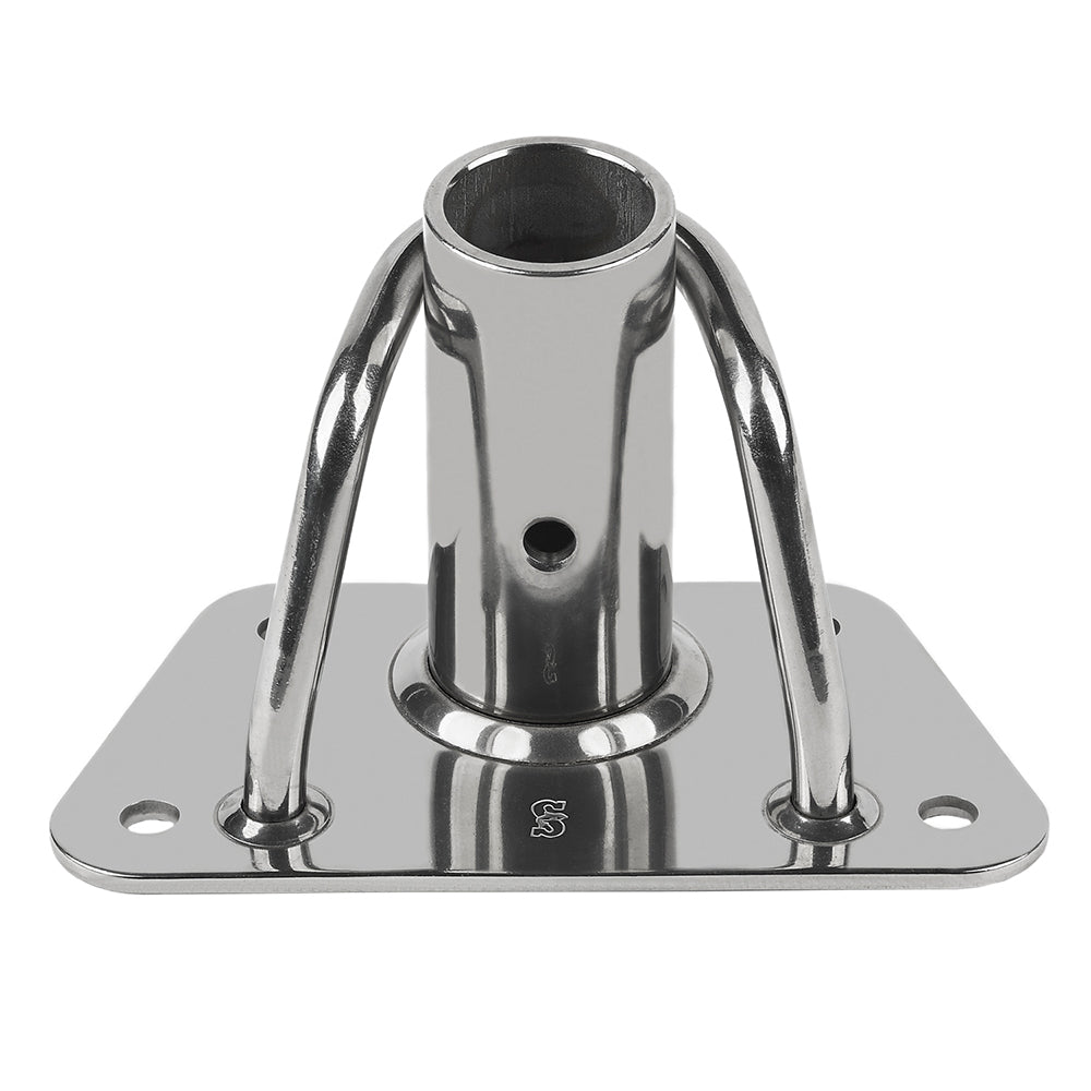 Schaefer Marine Heavy-Duty Single Stanchion Base - Robust Marine Hardware