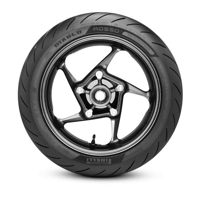 Pirelli Diablo Rosso Scooter Tire - 130/70-12 62P TL Reinforced for Enhanced Performance