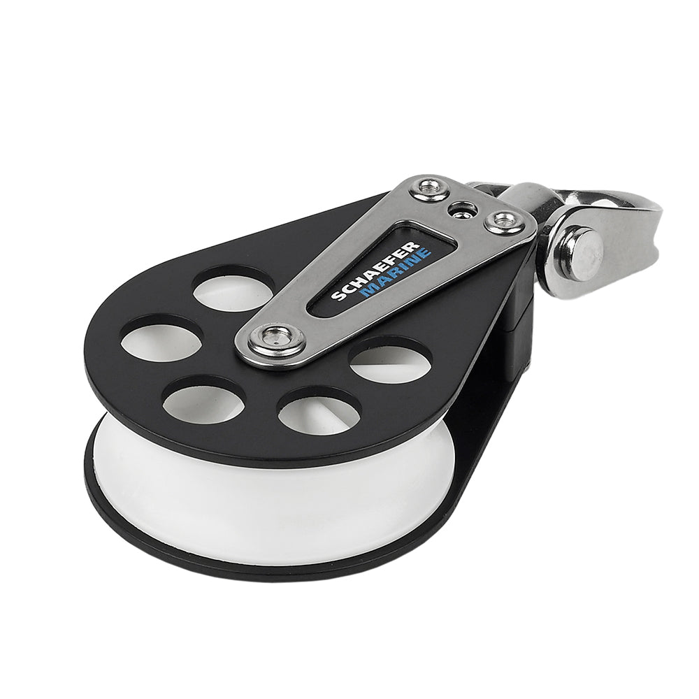 Schaefer Marine Single Aluminum Block with 60mm Sheave - High Load Capacity and Smooth Operation