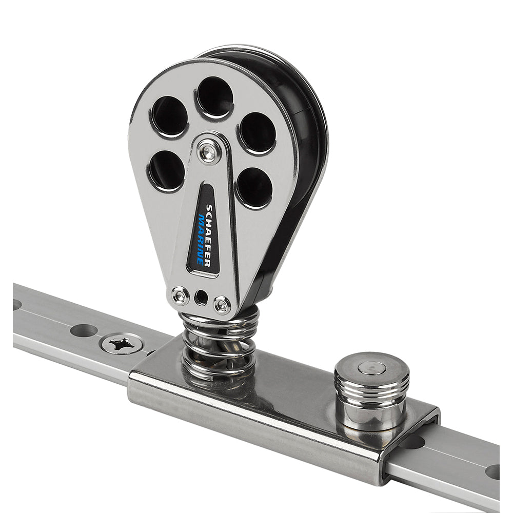 Schaefer Marine Spring Loaded Lined Stainless Steel Slide for 1-1/4 inch T-Track