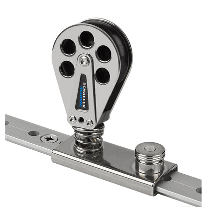 Schaefer Marine Spring Loaded Lined Stainless Steel Slide for 1-1/4 inch T-Track