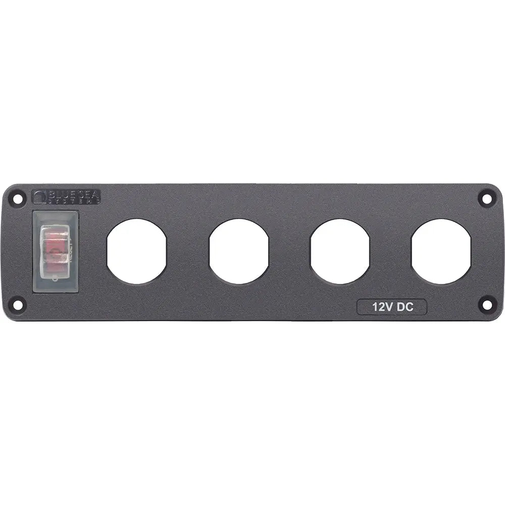 Blue Sea Systems Panel Accessory H2O 4 Socket Blank - Part 4369BSS