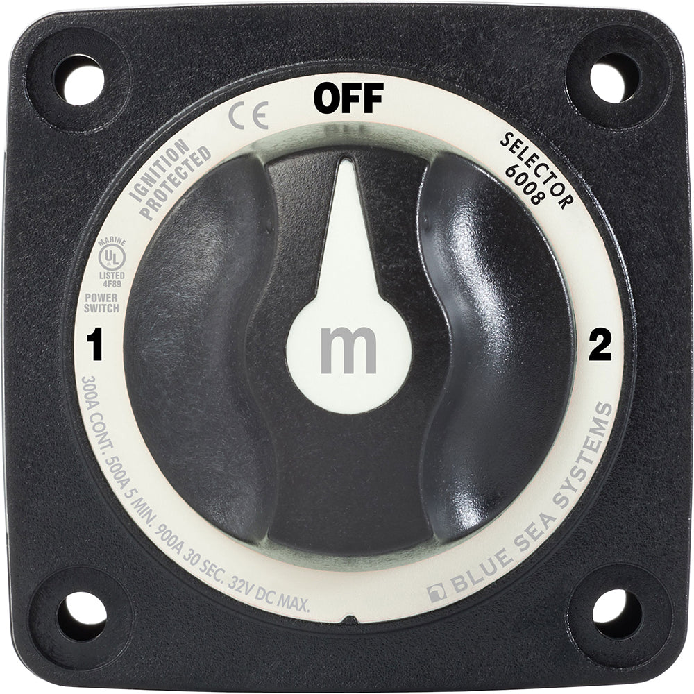 Blue Sea Systems 6008200 m-Series 3-Position Battery Selector Switch - Black