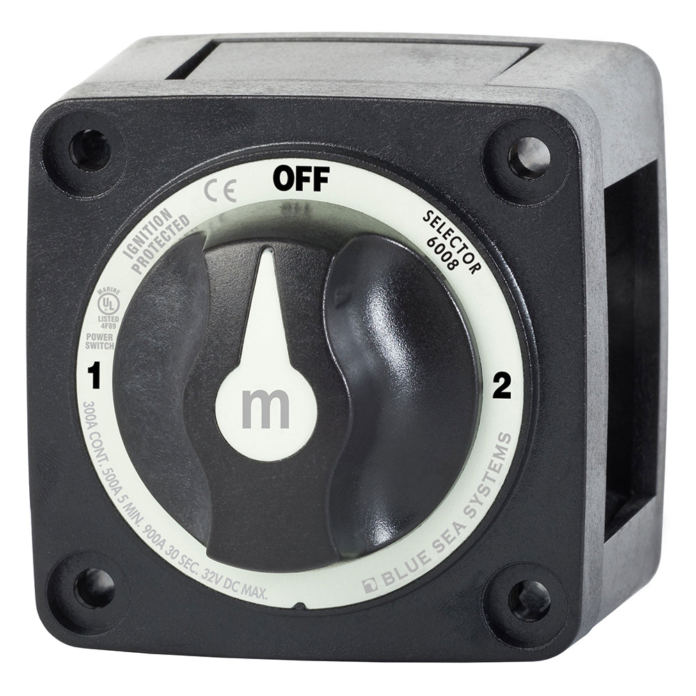 Blue Sea Systems 6008200 m-Series 3-Position Battery Selector Switch - Black